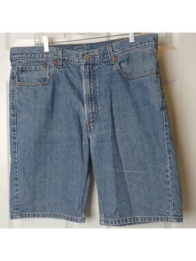 Levis 505 Mens 38 x 10.5 Denim Shorts W38 Regular Fit 100% Cotton #D-35